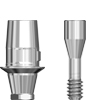 Picture of Surgical Cobalt-Chrome alloy Base Abutment, 1mm collar, NP (includes abutment screw) - 2.5 times stronger than titanium. Ideal for molars. option for BIO | Max & Forte Power Base Abutments product (BlueSkyBio.com)